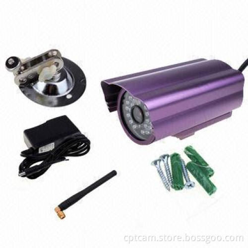 Waterproof IP Camera, MJPEG, CMOS Sensor, 300-pixel, IR Vision, Supports 32GB SD Card